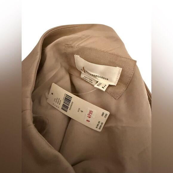 By Anthropology faux leather one shoulder asymmetric midi dress size 4 - Picture 6 of 6